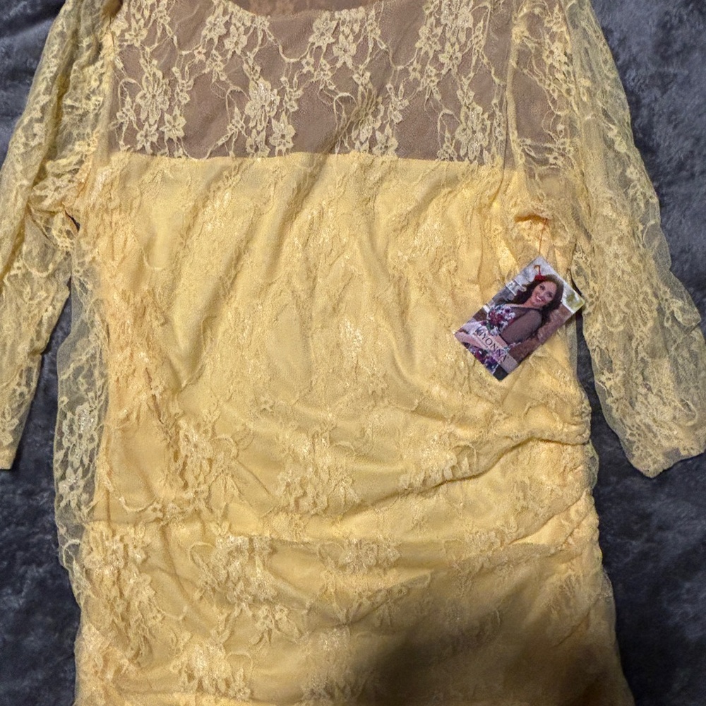 Yellow Lace Blouse